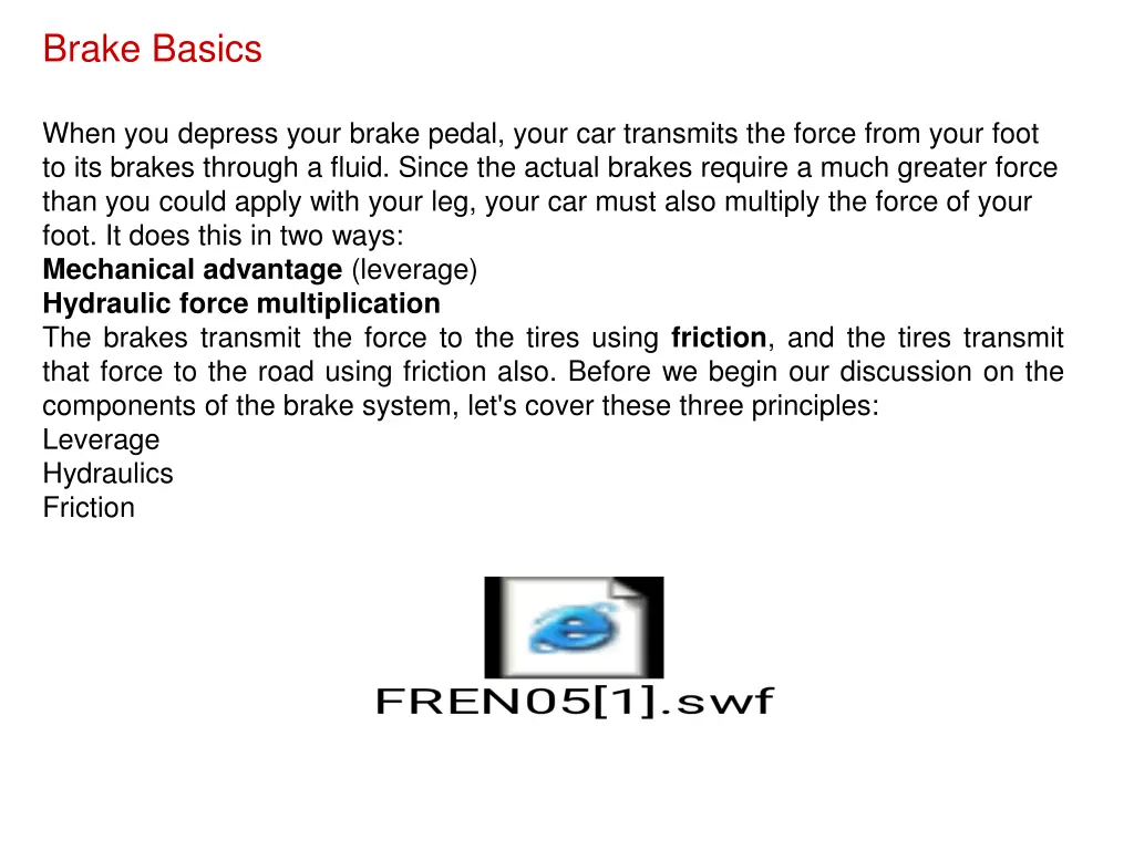 brake basics