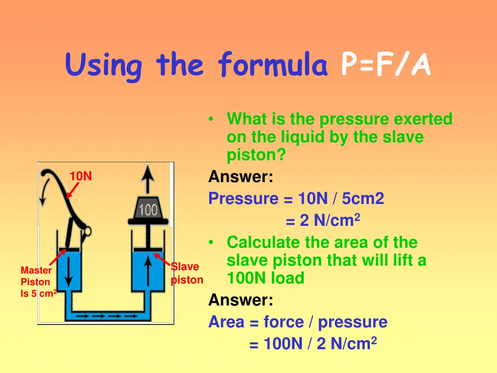 using the formula p f a