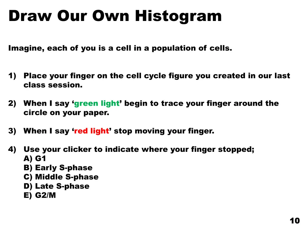 draw our own histogram