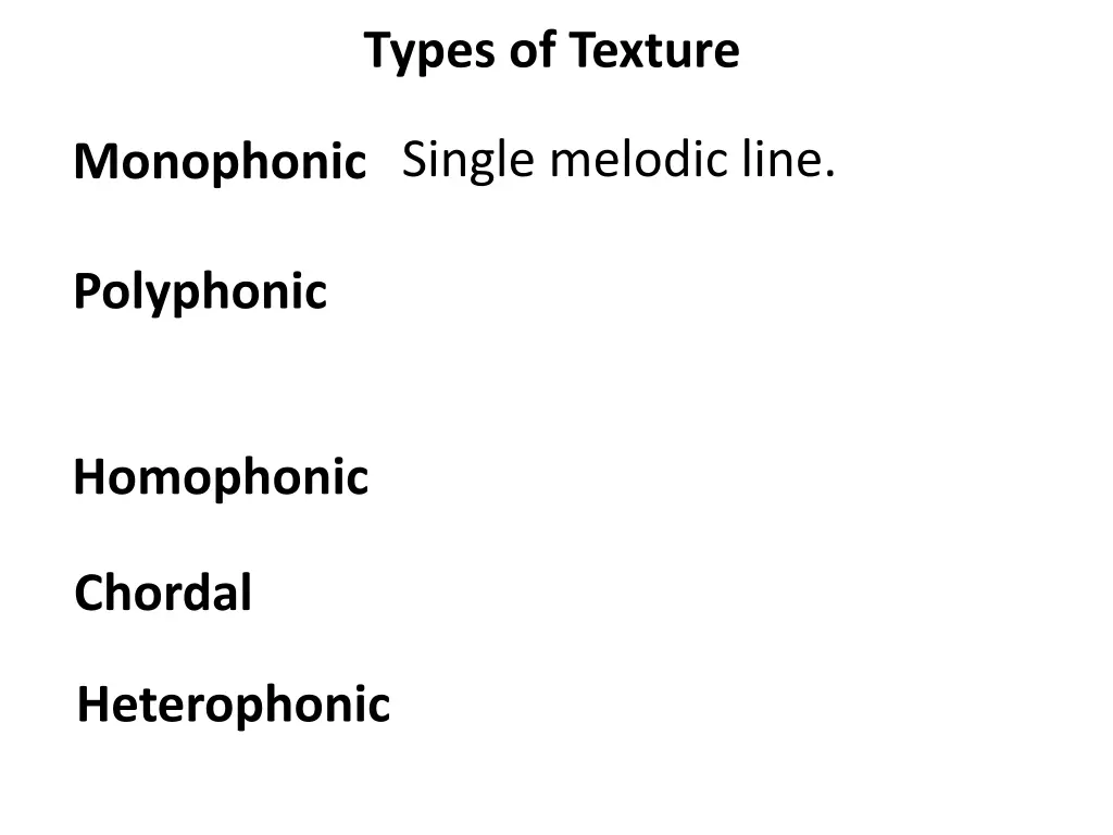 types of texture