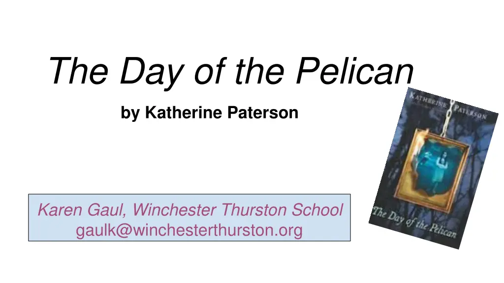 the day of the pelican 1