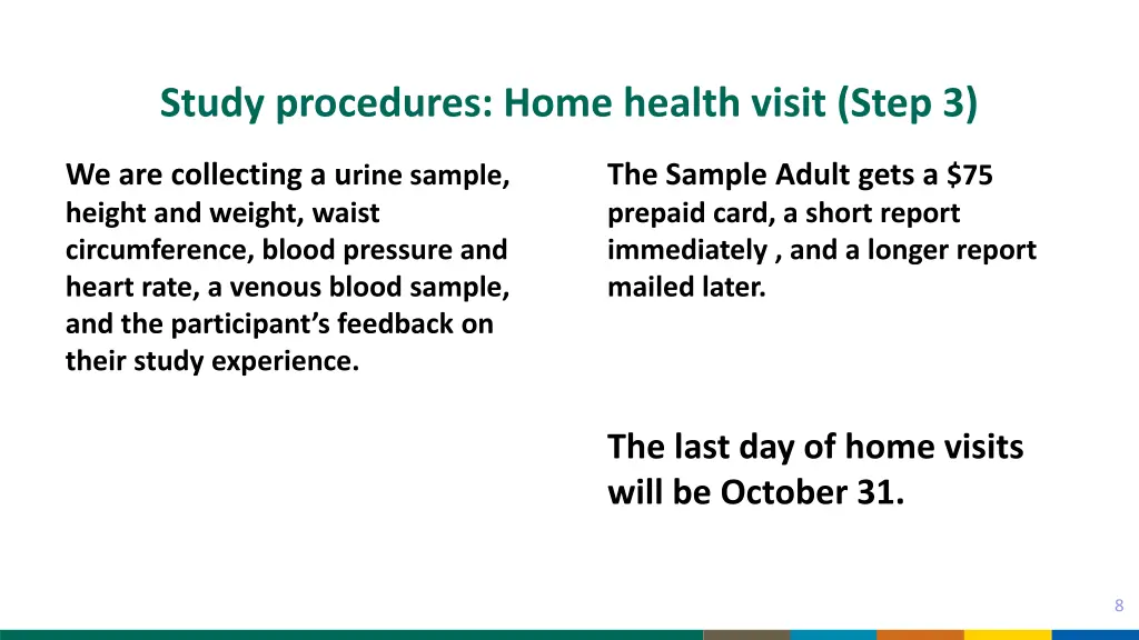 study procedures home health visit step 3