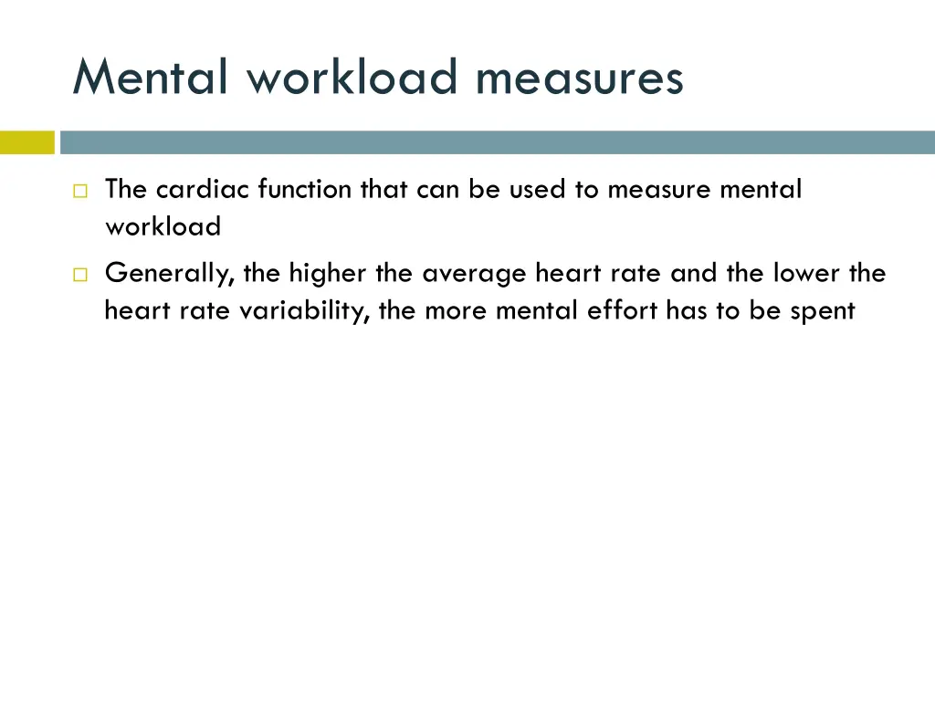 mental workload measures