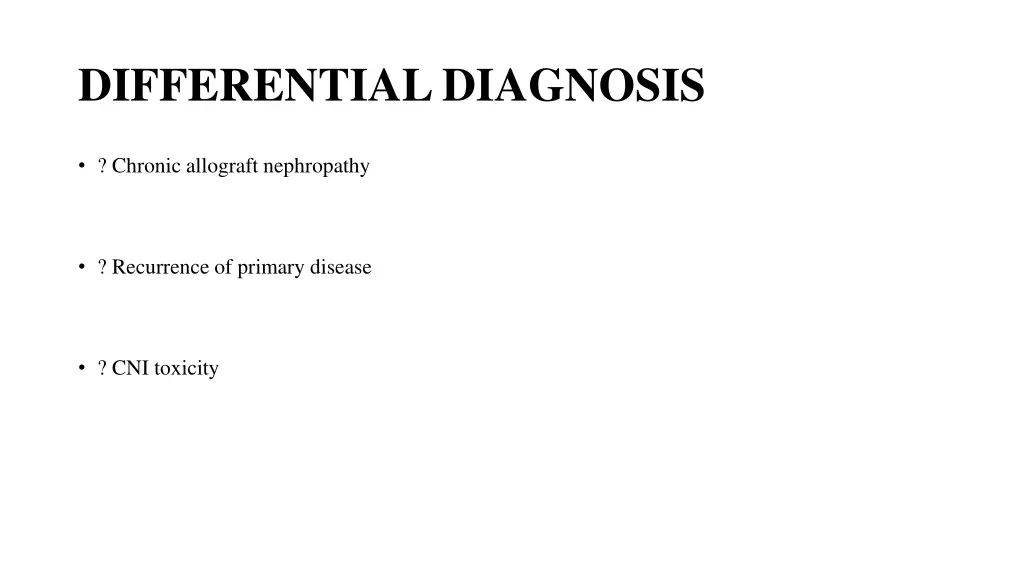 differential diagnosis