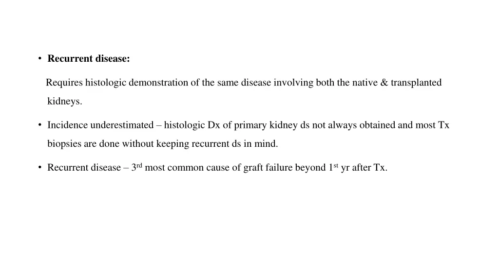 recurrent disease