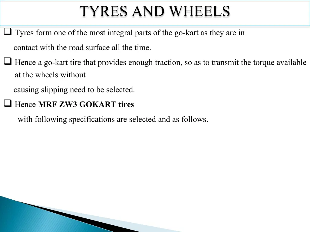 tyres and wheels