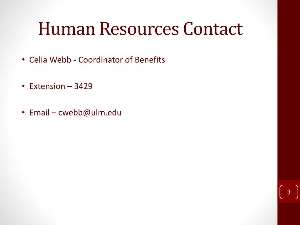 human resources contact