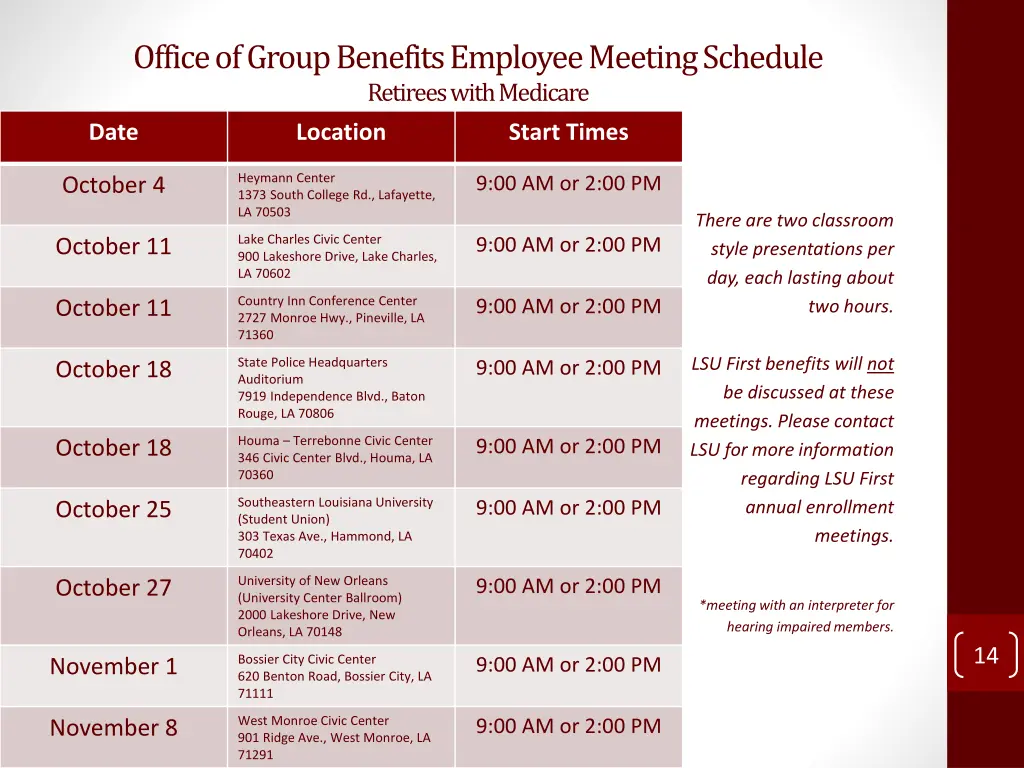 office of group benefits employee meeting 1