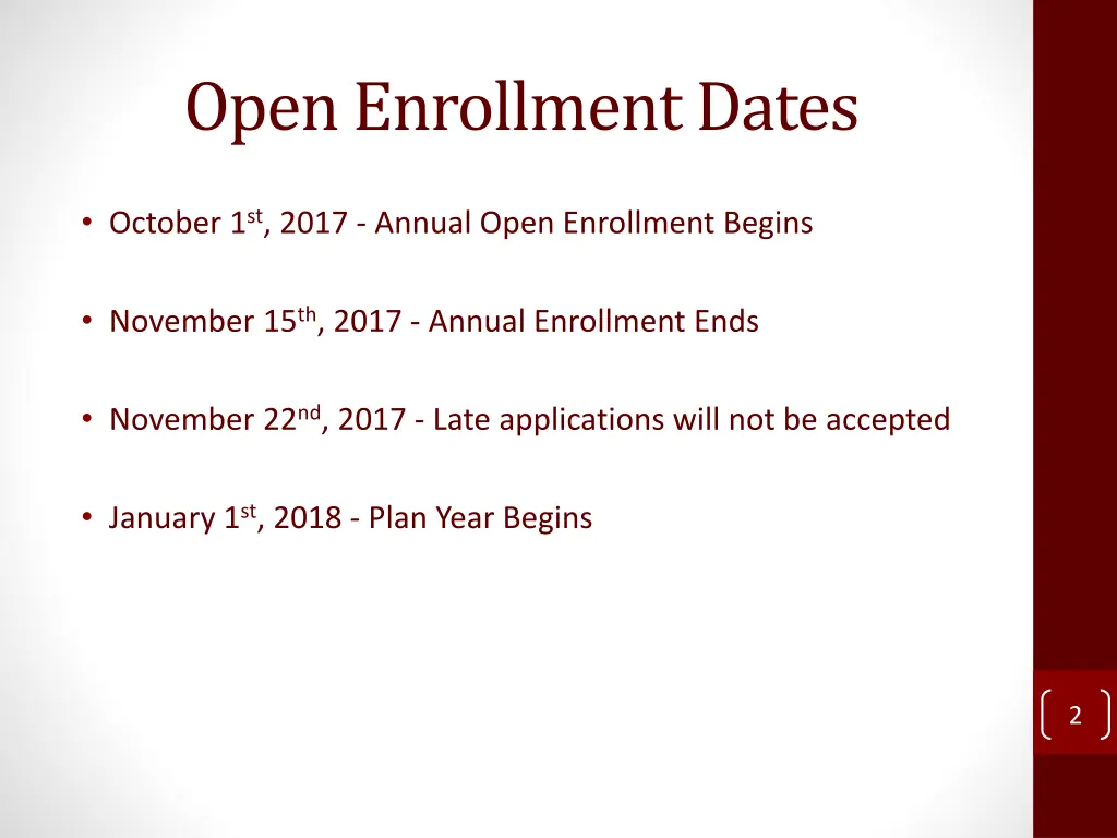 open enrollment dates