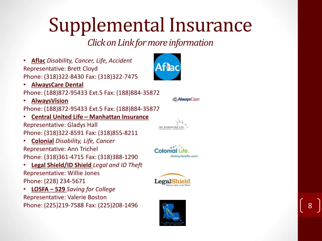 supplemental insurance click on link for more