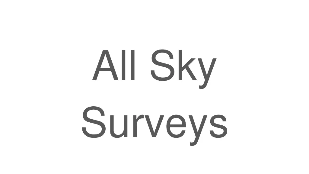 all sky surveys