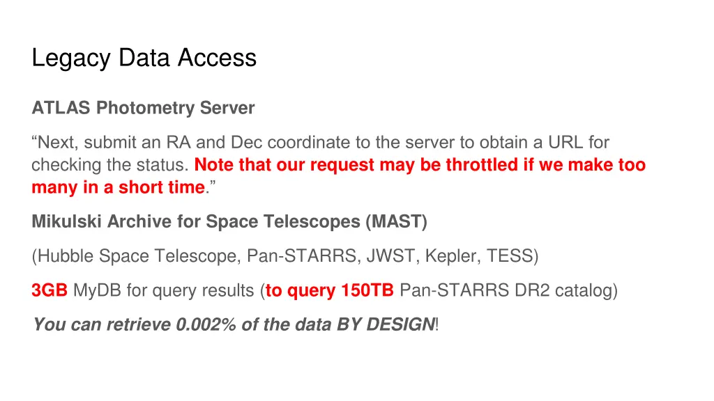 legacy data access