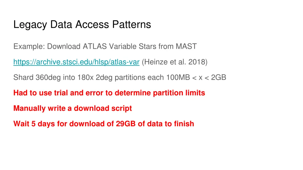 legacy data access patterns