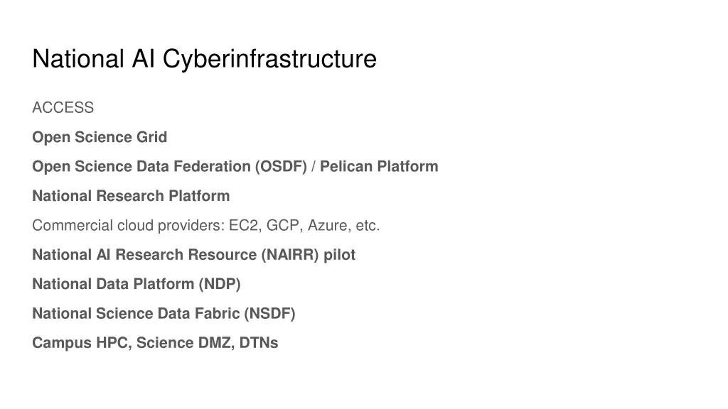 national ai cyberinfrastructure 2