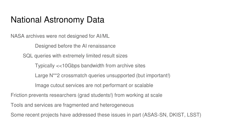 national astronomy data