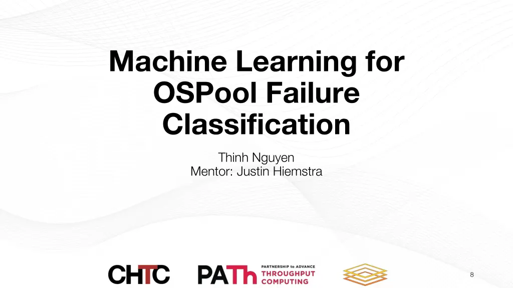 machine learning for ospool failure classification