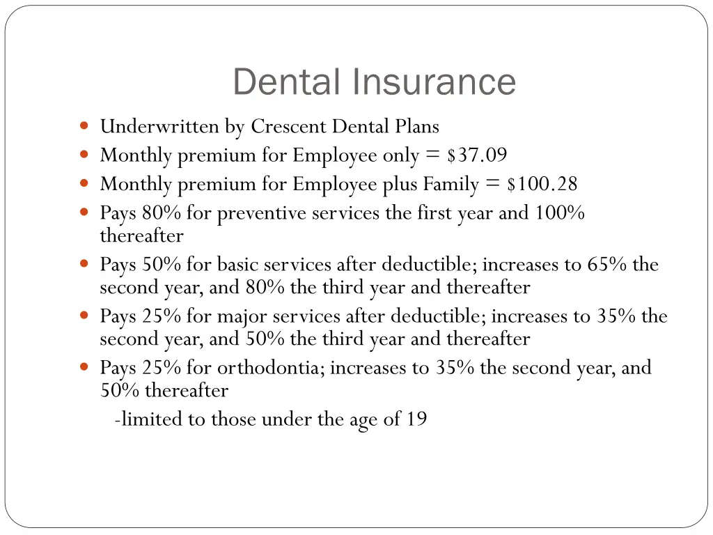 dental insurance