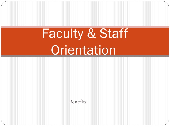 faculty staff orientation