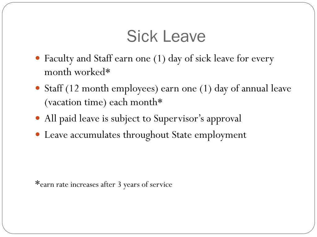 sick leave