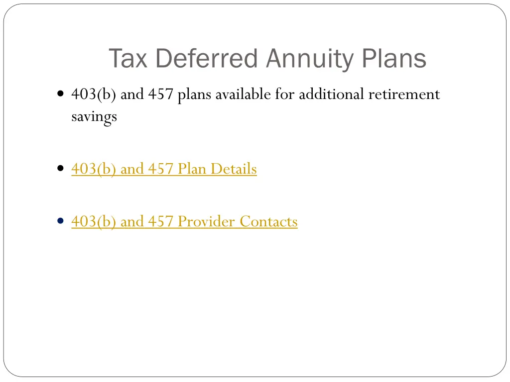 tax deferred annuity plans