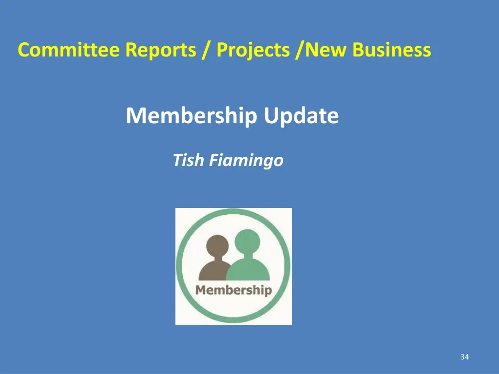 committee reports projects new business