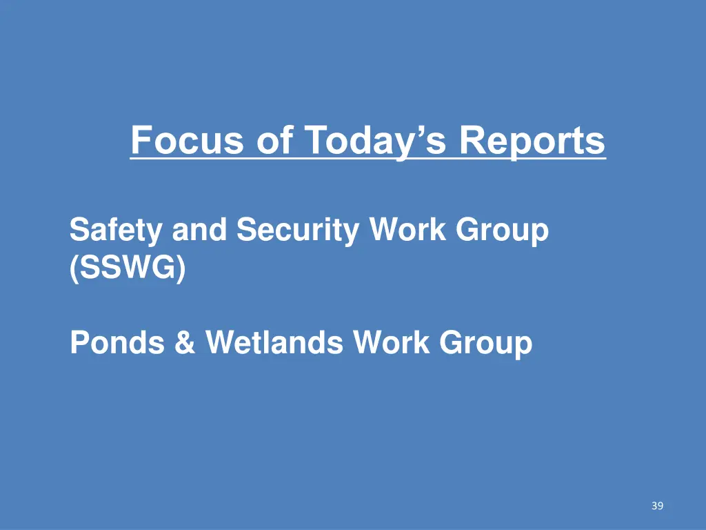 focus of today s reports