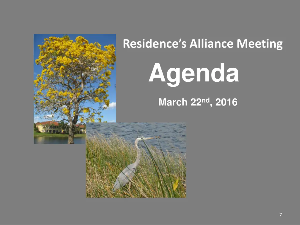 residence s alliance meeting agenda