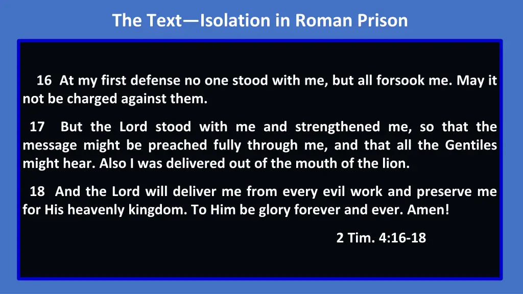 the text isolation in roman prison 1