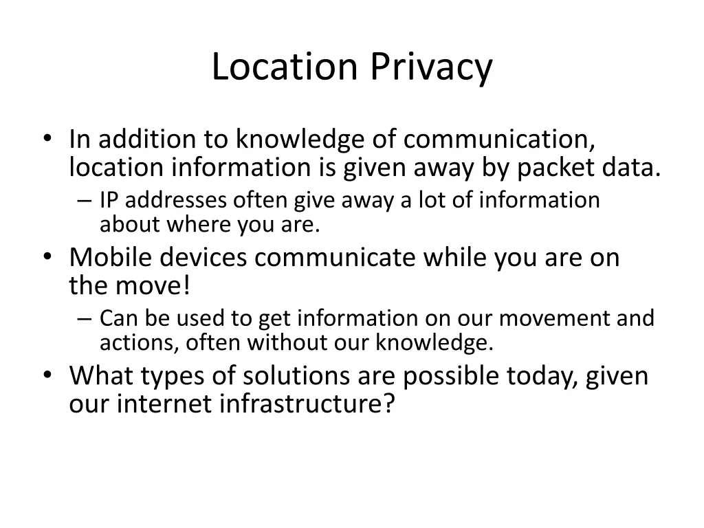 location privacy