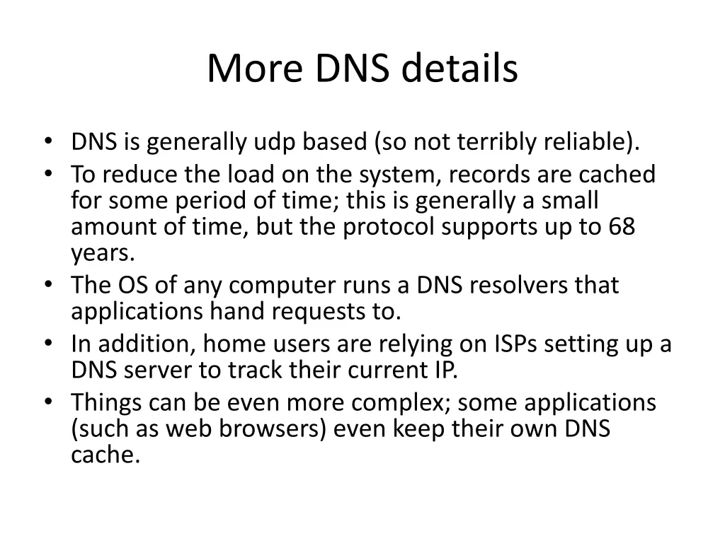 more dns details