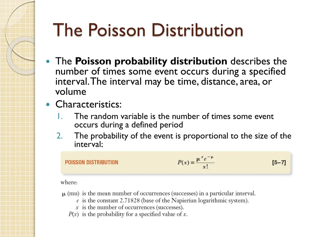 the poisson distribution