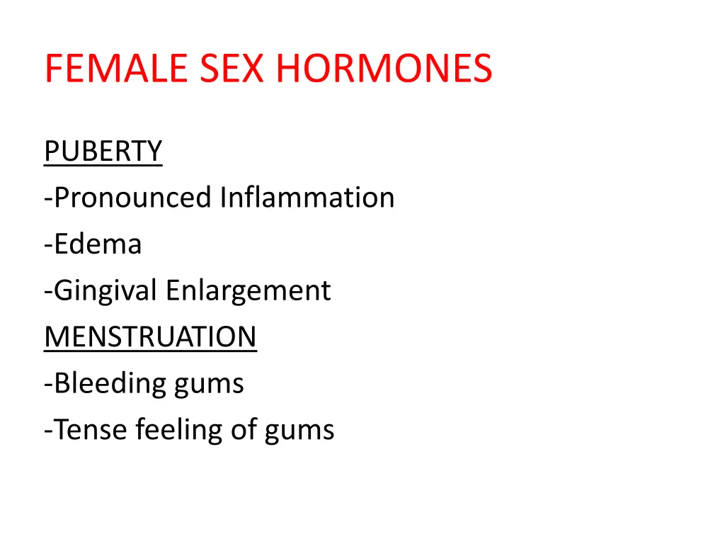 female sex hormones