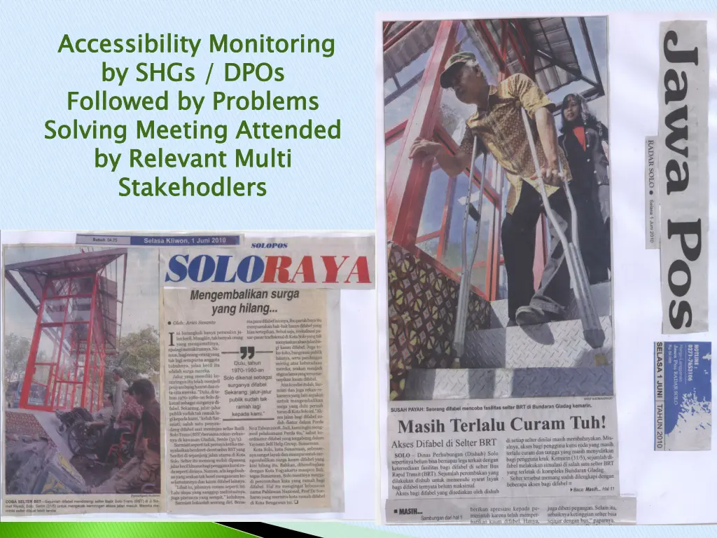 accessibility monitoring by shgs dpos followed