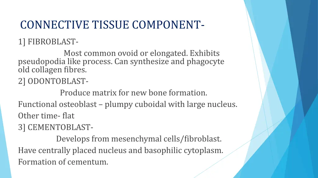 connective tissue component