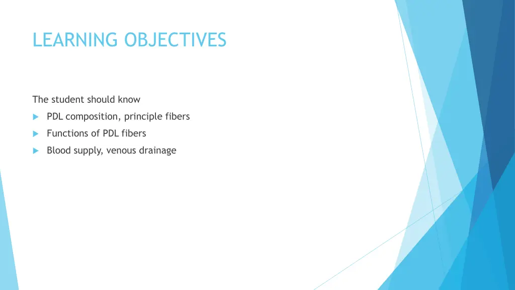 learning objectives