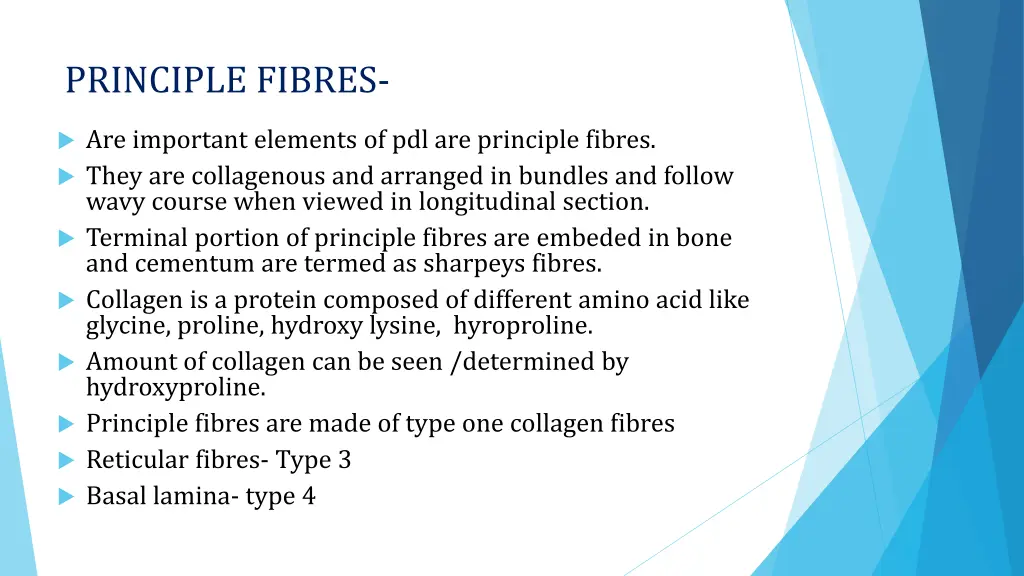 principle fibres