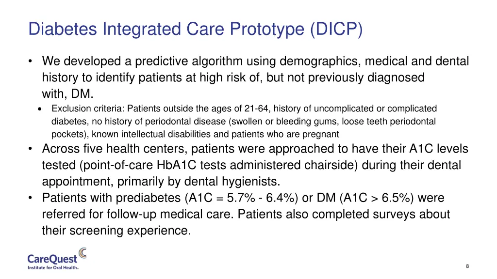 diabetes integrated care prototype dicp