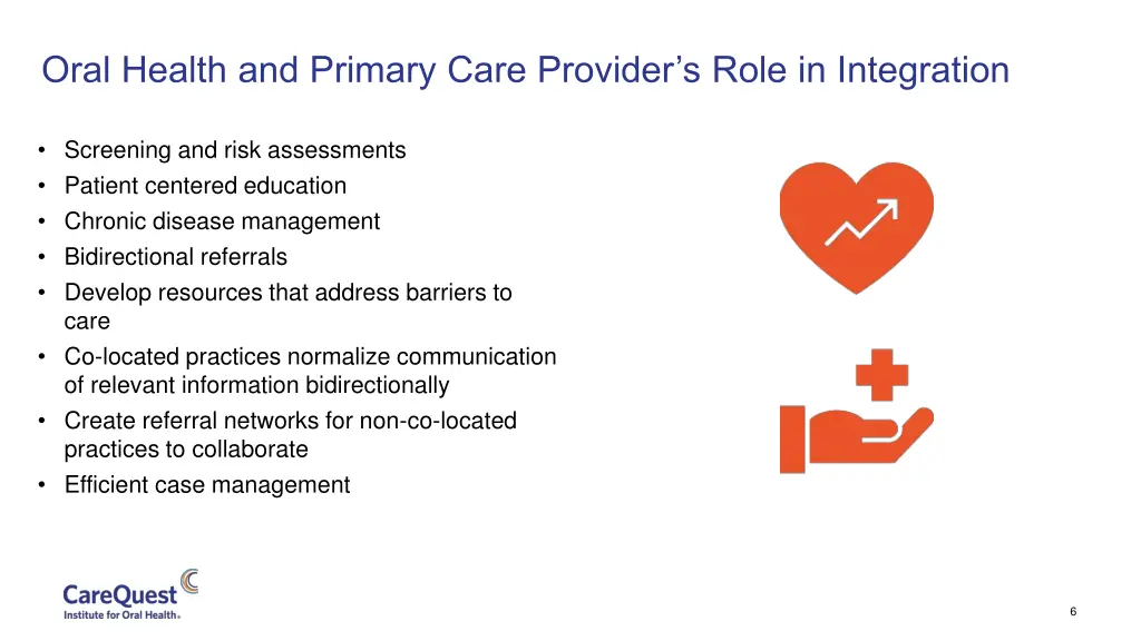 oral health and primary care provider s role