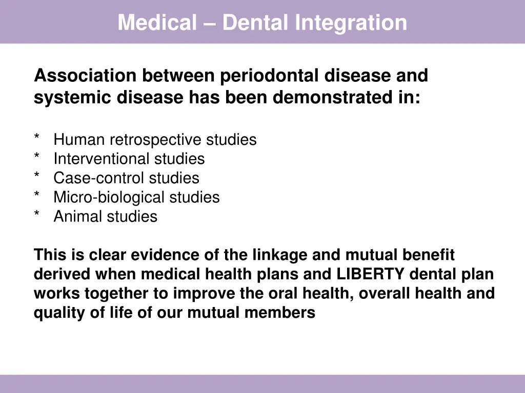 medical dental integration