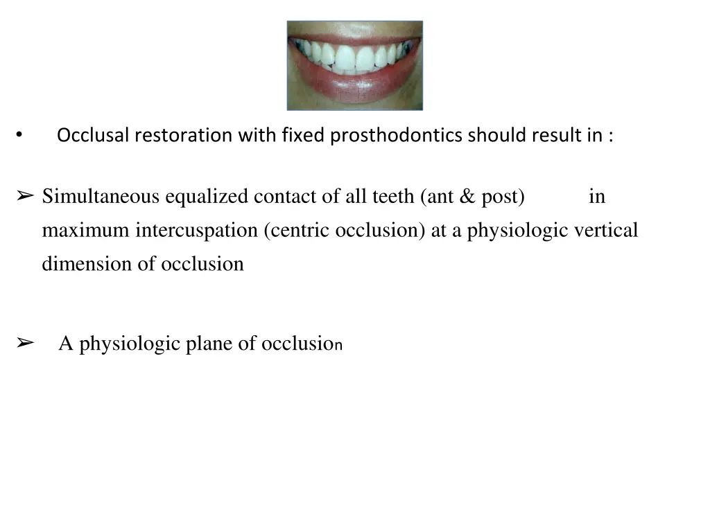 occlusal restoration with fixed prosthodontics