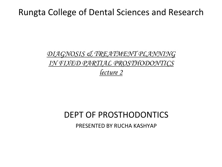 rungta college of dental sciences and research