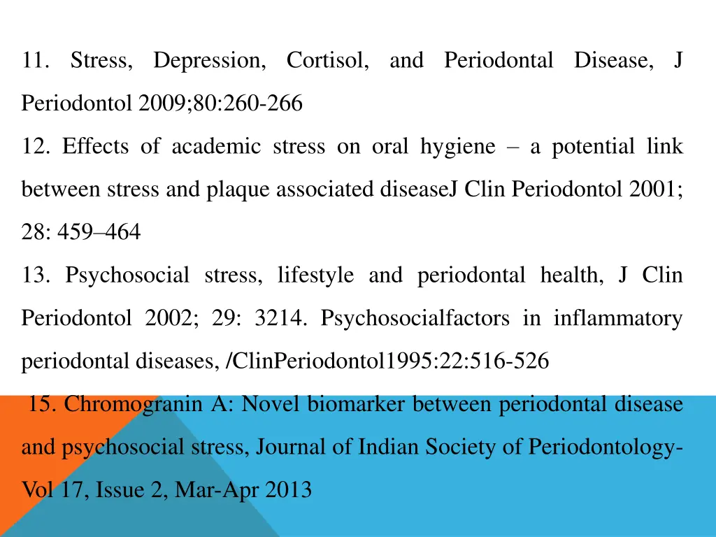 11 stress depression cortisol and periodontal