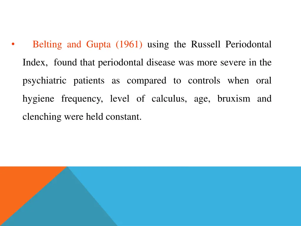 belting and gupta 1961 using the russell