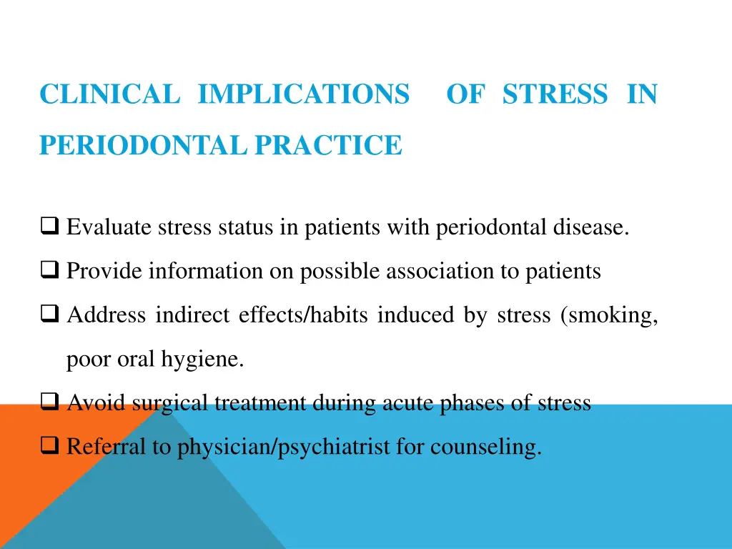 clinical implications of stress in