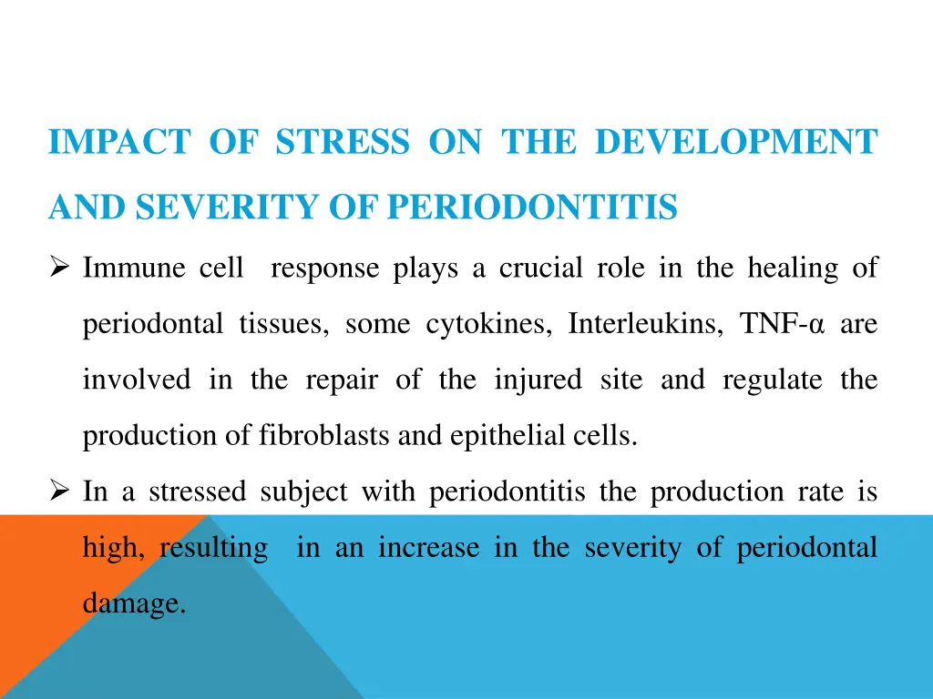 impact of stress on the development