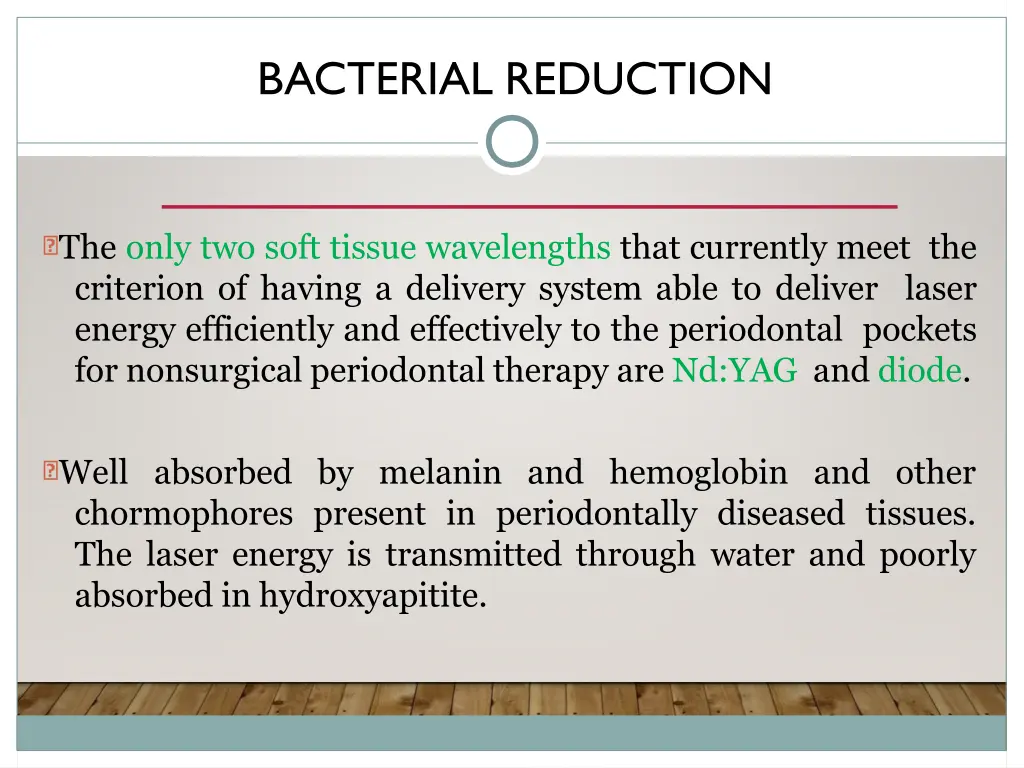 bacterial reduction