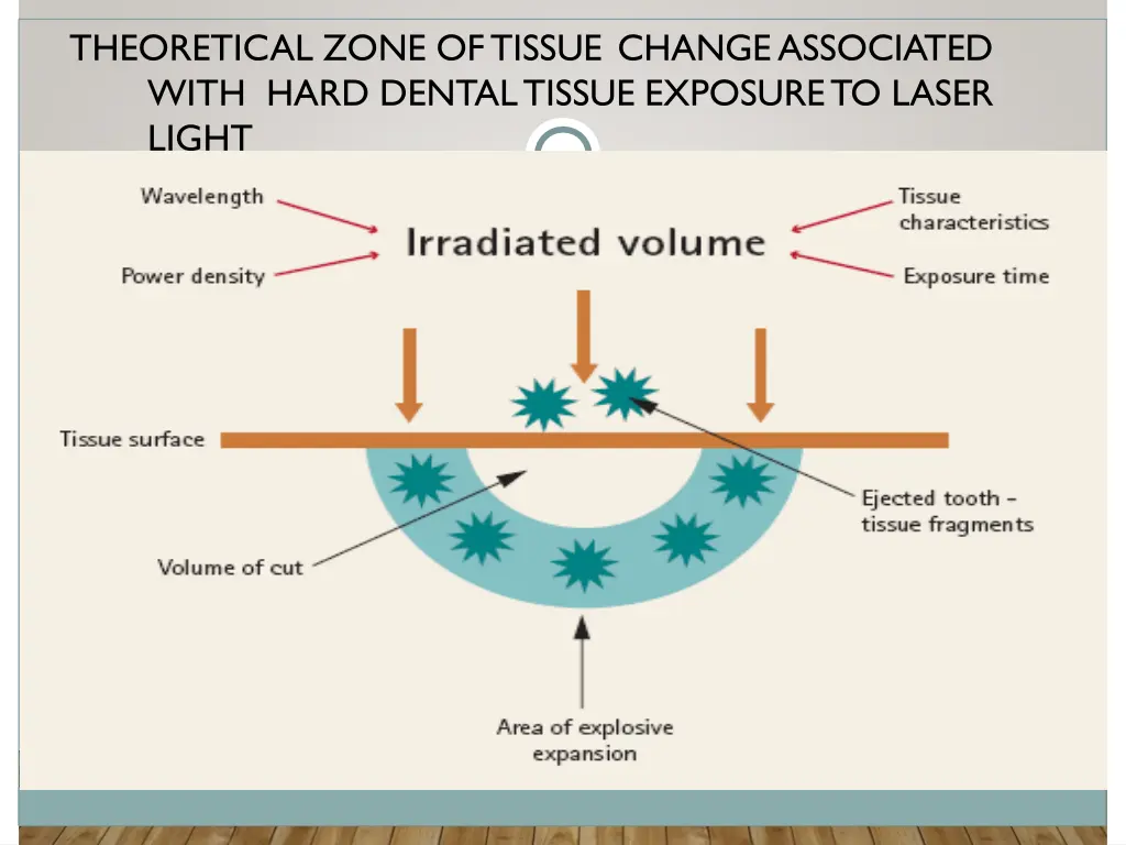 theoretical zone of tissue change associated with