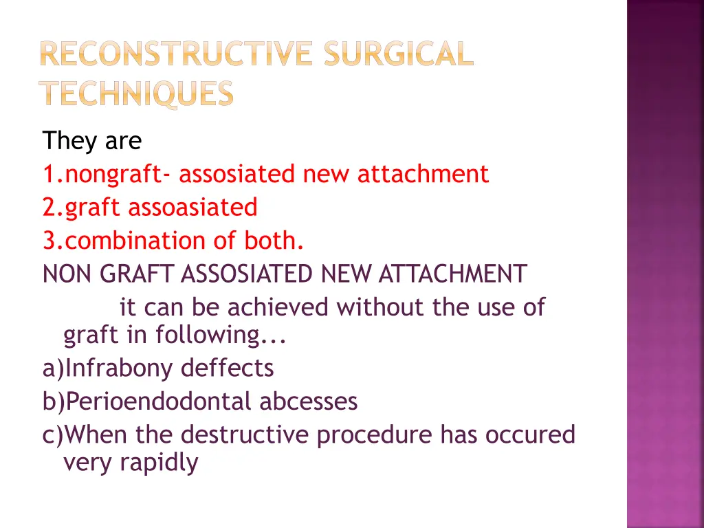 reconstructive surgical techniques