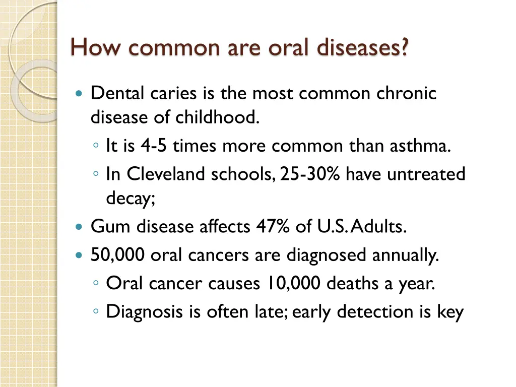 how common are oral diseases