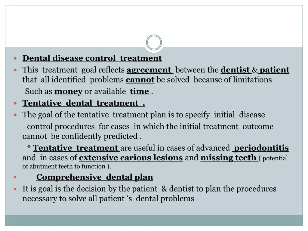 dental disease control treatment this treatment